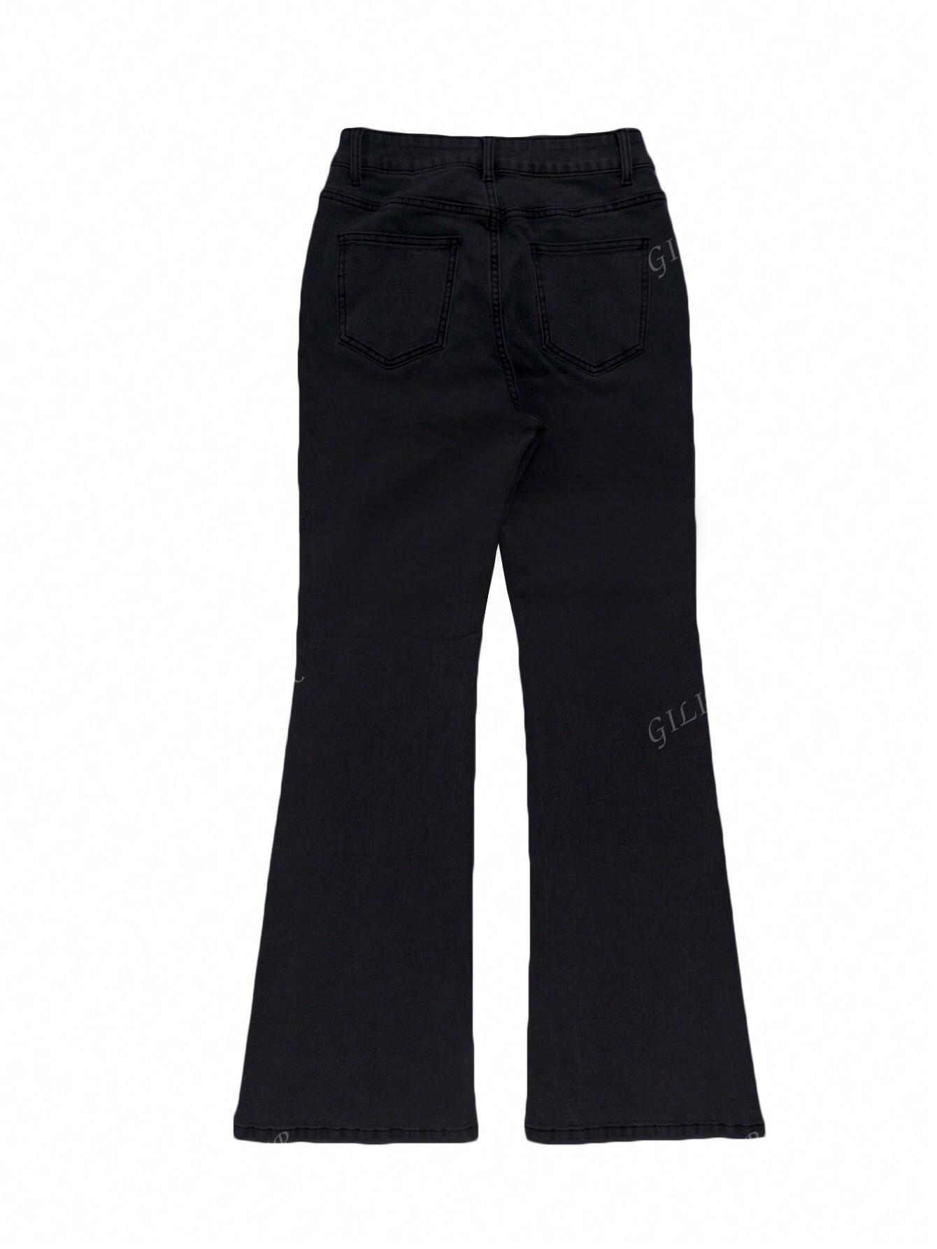 SHEIN CZARNE JEANSY WYSOKI STAN S06__M