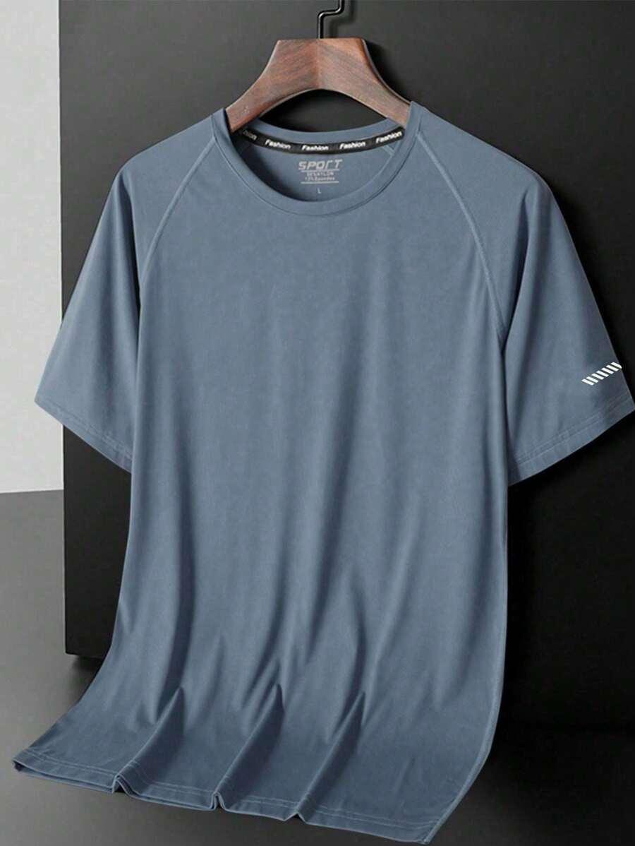 SHEIN KOSZULKA SPORTOWA Z KRÓTKIM RĘKAWEM NADRUK PK01__4XL