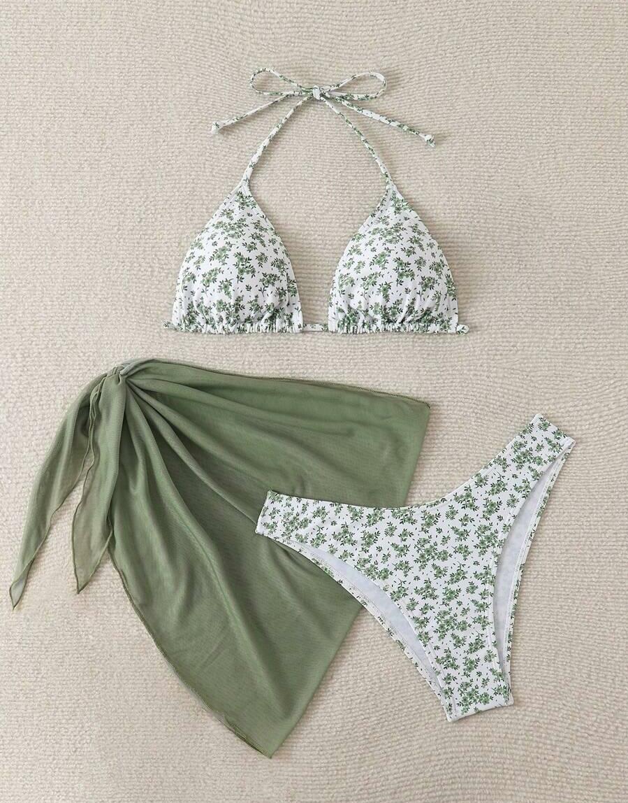 SHEIN KOMPLET BIKINI PRINT KWIATY S09__S