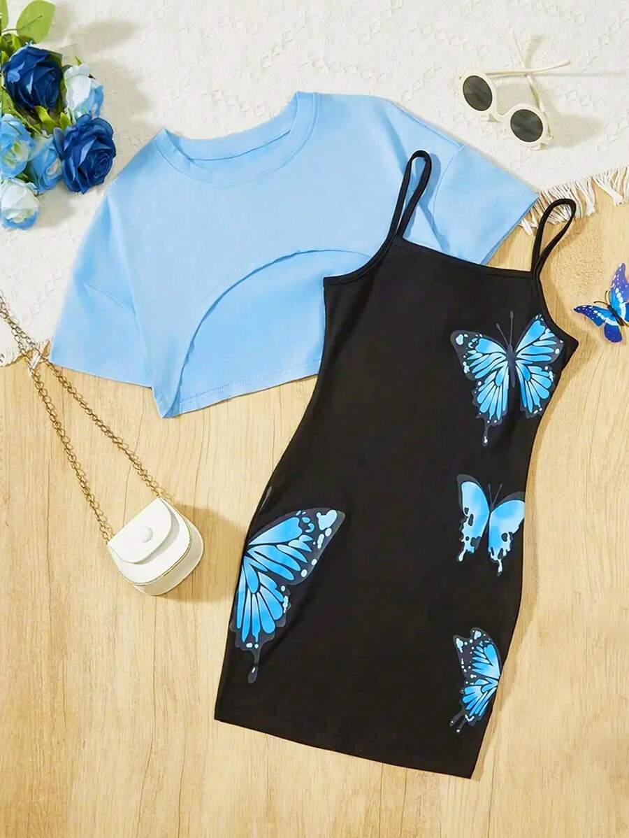 SHEIN SUKIENKA TOP KOMPLET S06__122/128