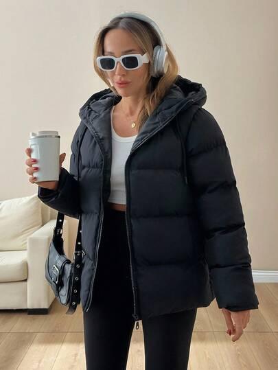 SHEIN CZARNA PIKOWANA KURTKA W01__L
