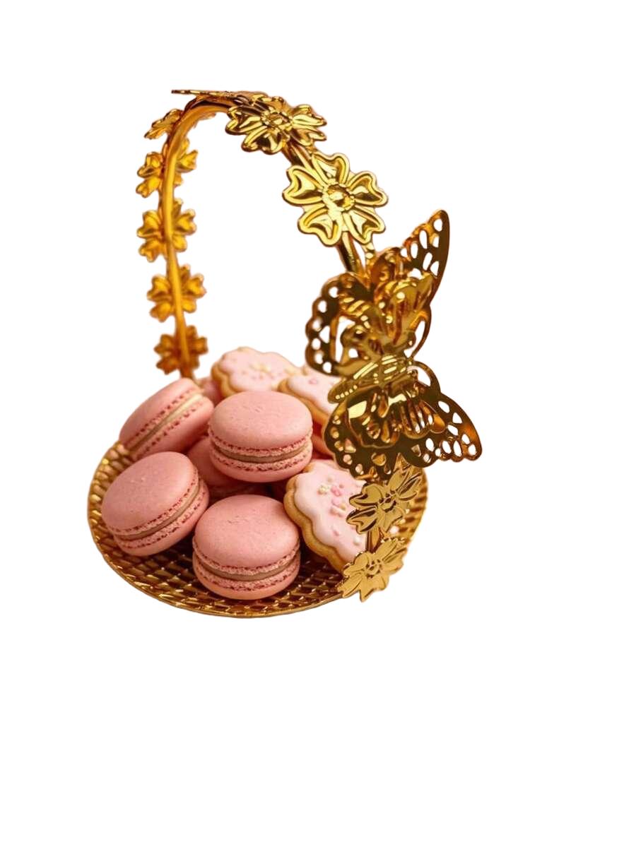 SHEIN ZŁOTY KOSZ Z UCHWYTEM S07__10X12CM