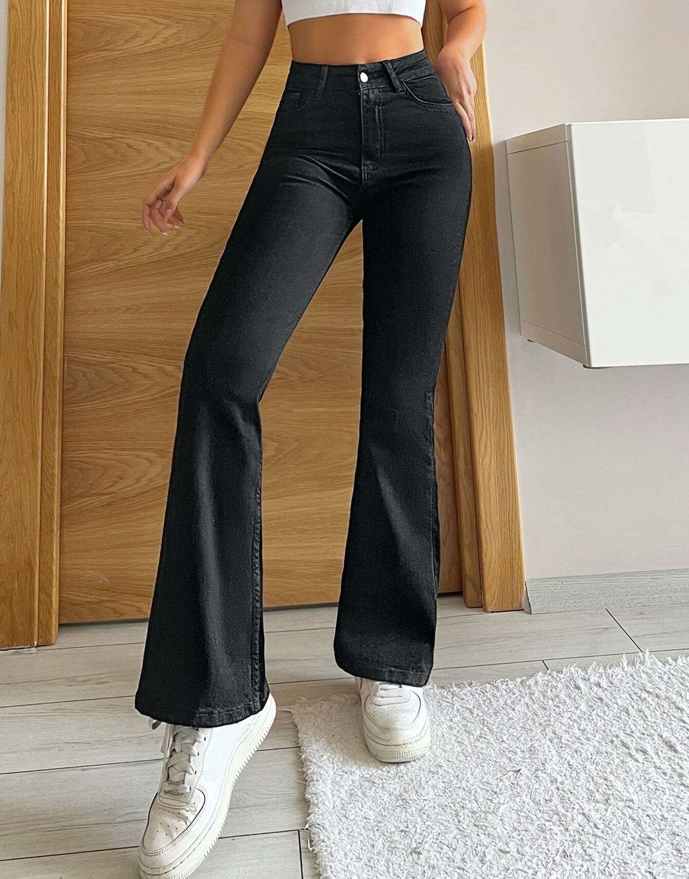 SHEIN CZARNE SPODNIE JEANS S06__S
