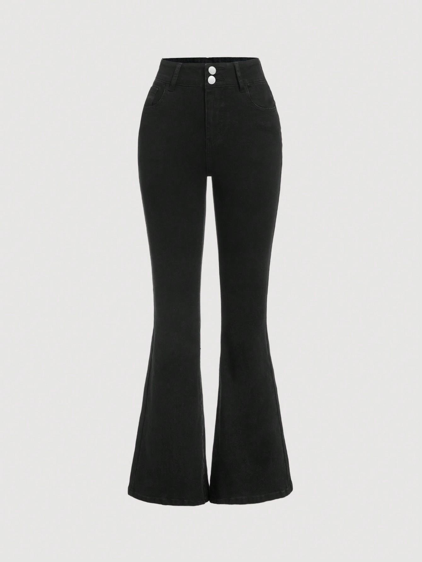SHEIN CZARNE SPODNIE DZWONY S06__140-146