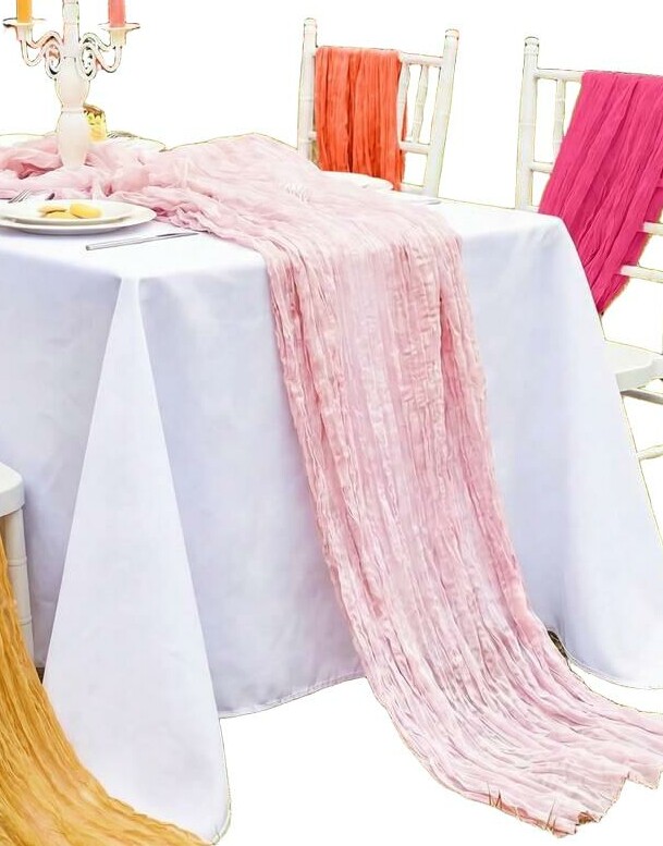 SHEIN RÓŻOWY BIEŻNIK NA STÓŁ S07__90X300