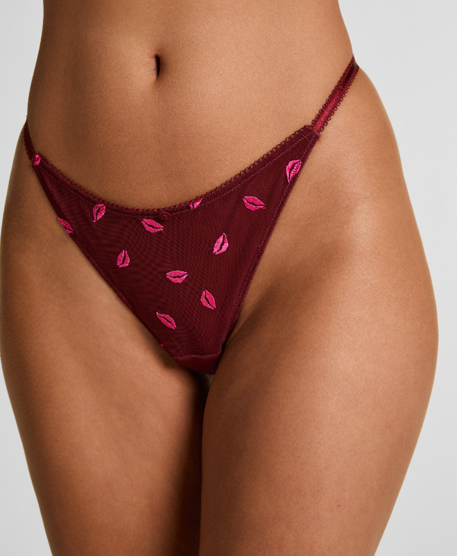 HUNKEMÖLLER BORDOWE MAJKI STRINGI HAFT PK01__M