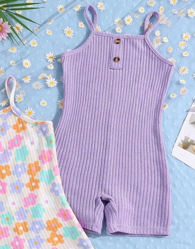 SHEIN FIOLETOWY KOMBINEZON PRĄŻKI S06__98-104