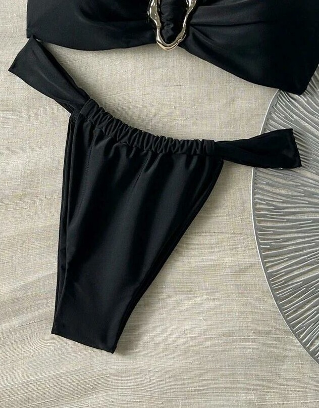 SHEIN CZARNY DÓŁ OD STROJU KĄPIELOWEGO S09__S