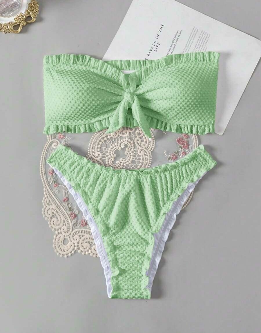 SWIM BASICS ZIELONY DWUCZĘŚCIOWY STRÓJ KĄPIELOWY S09__S