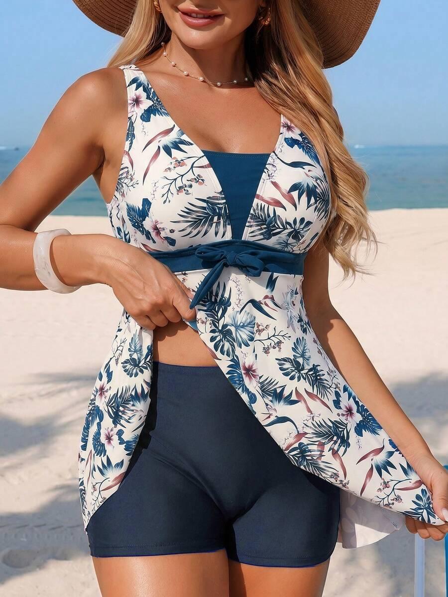 SHEIN DWUCZĘŚCIOWY STRÓJ KĄPIELOWY S09__L