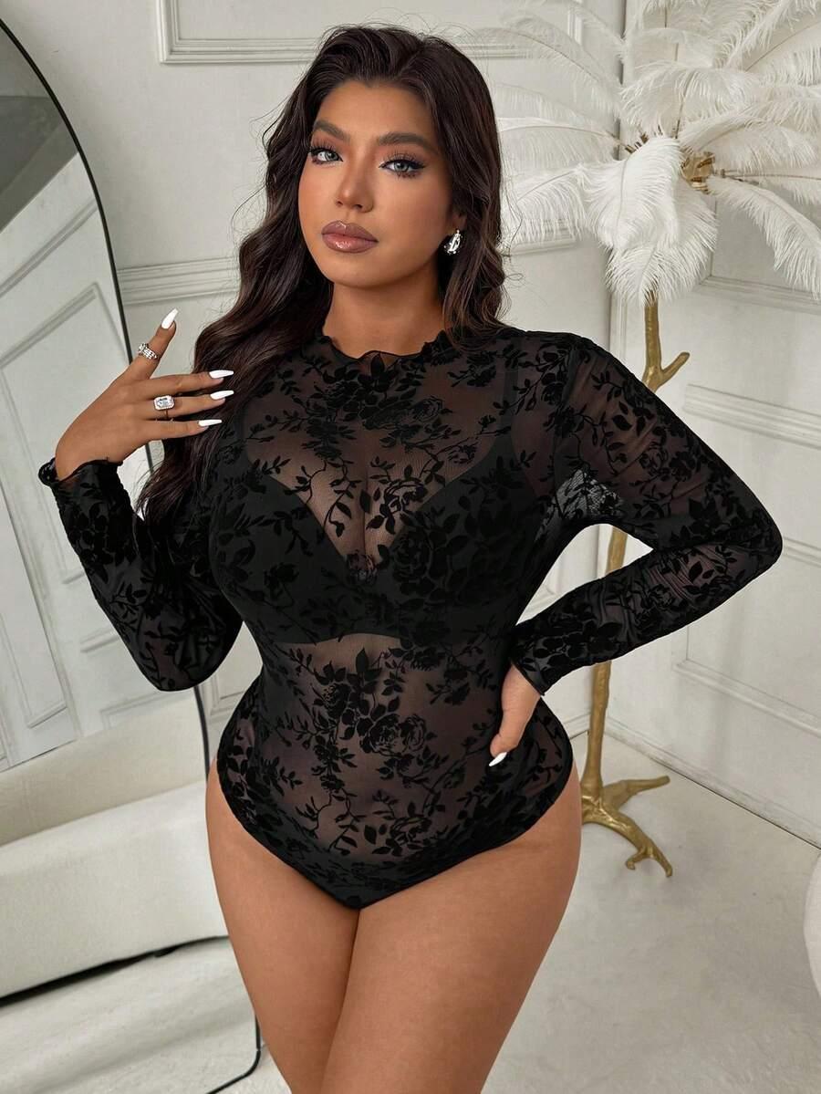 SHEIN CZARNE BODY DŁUGI RĘKAW S06__XS