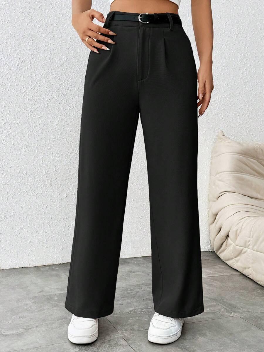 SHEIN CZARNE PROSTE SPODNIE S06__S