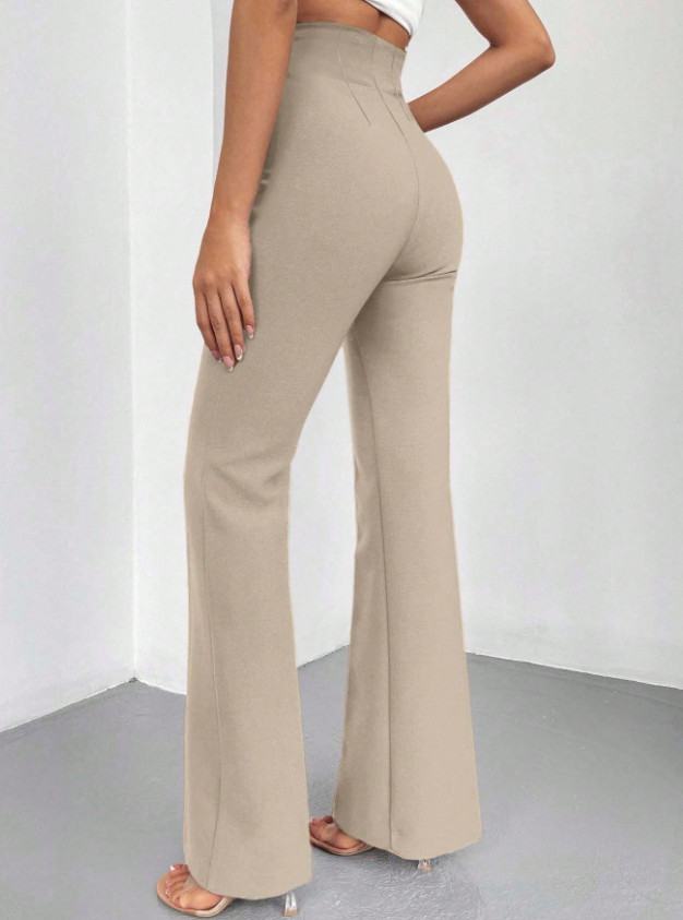 SHEIN BEŻOWE SPODNIE WYSOKI STAN S06__XS