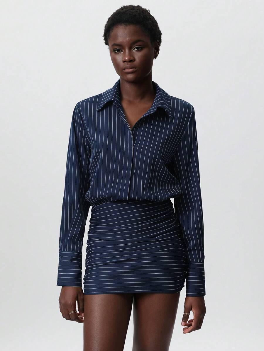 SHEIN MINI SUKIENKA WZÓR PASKI S06__S