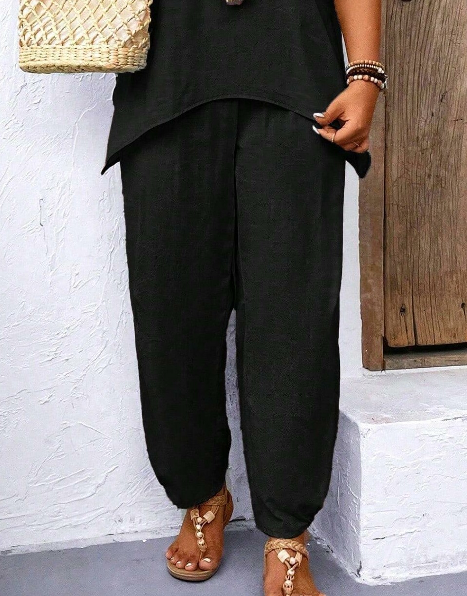 SHEIN CZARNE SPODNIE WYSOKI STAN S06__50