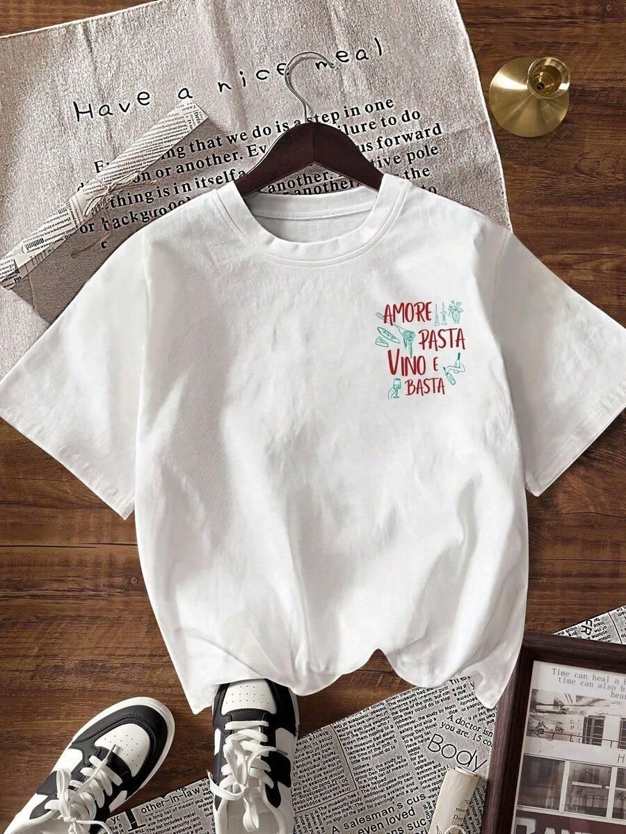 INAWLY BIAŁY T-SHIRT NAPIS S06__S