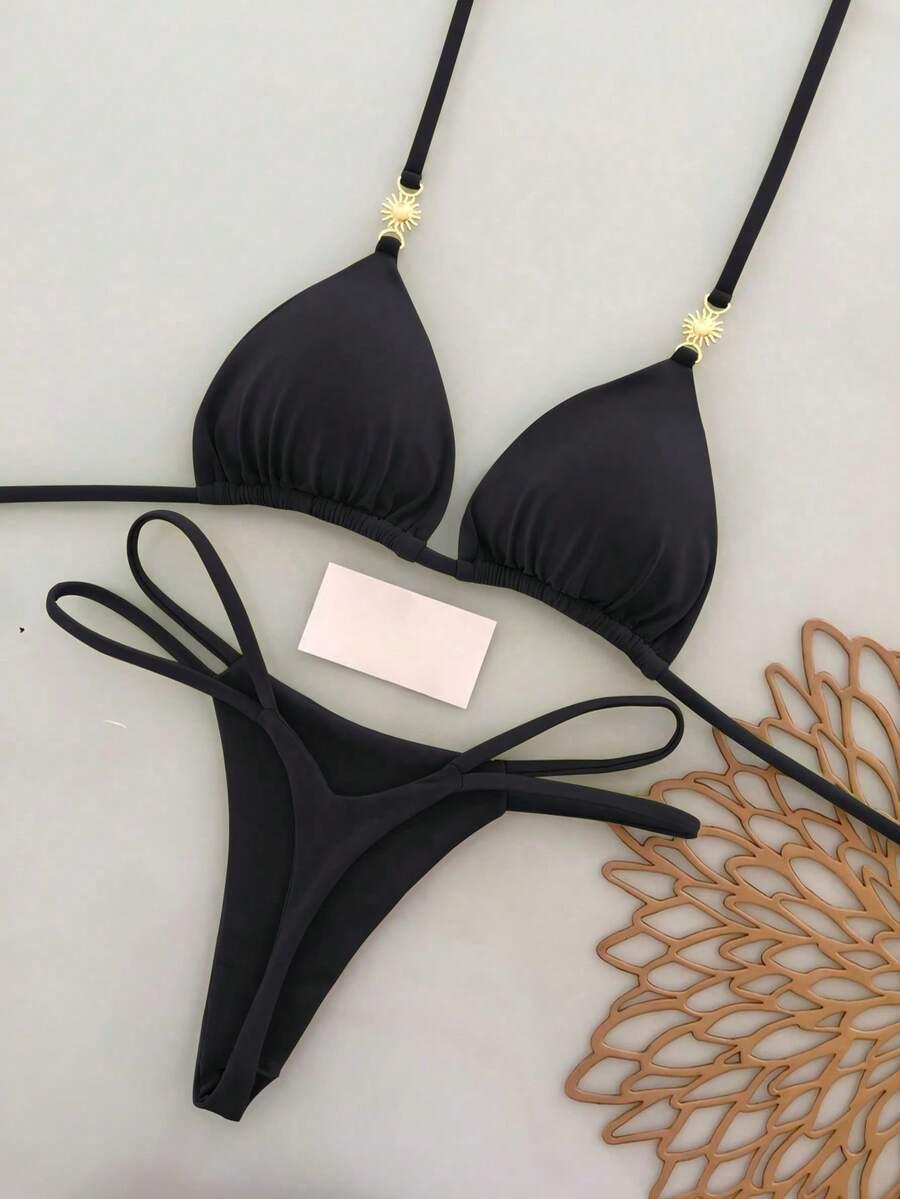 SHEIN DWUCZĘŚCIOWY STRÓJ KĄPIELOWY S09__L