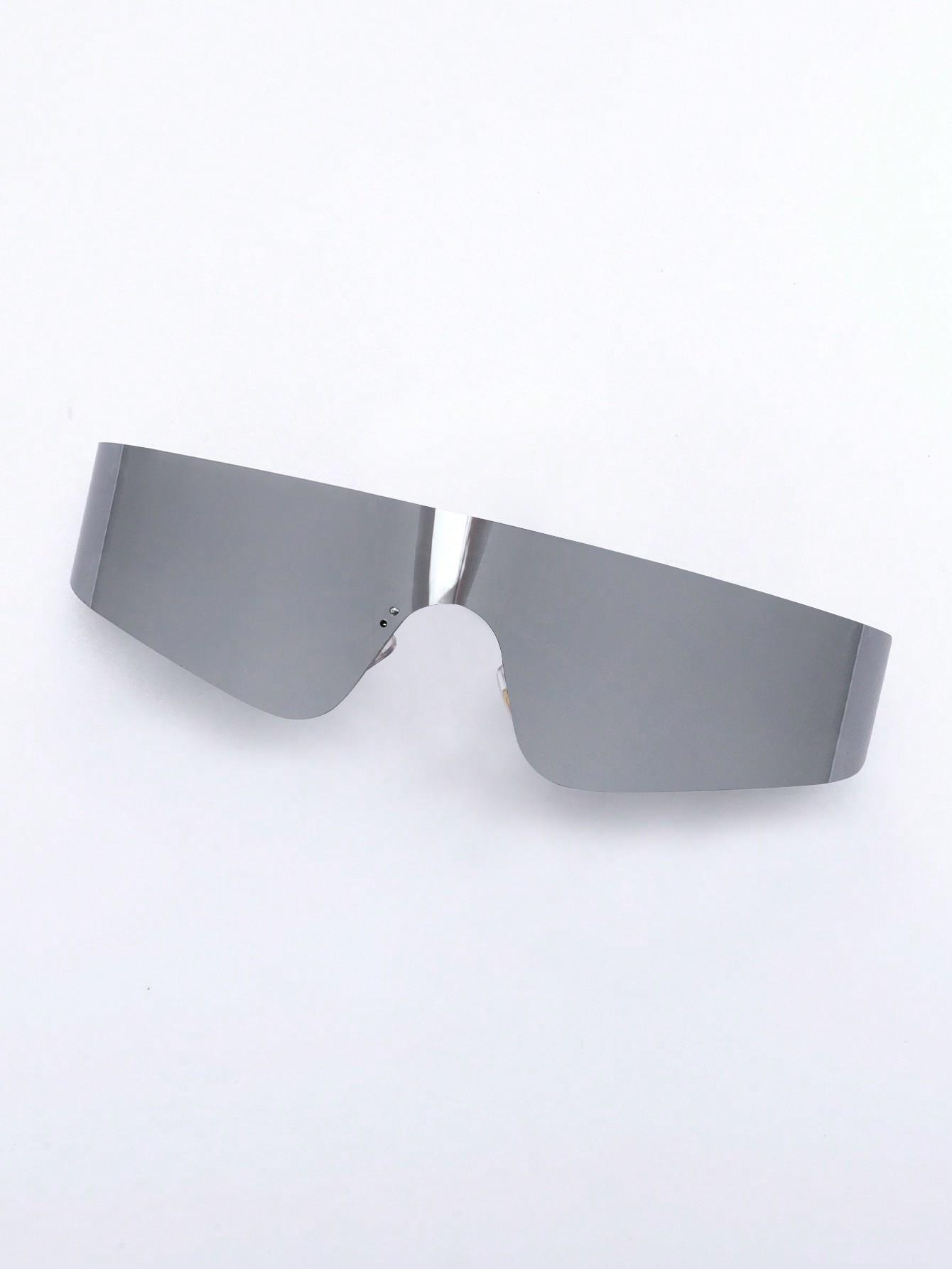 SHEIN SREBRNE OKULARY PRZECIWSŁONECZNE S07
