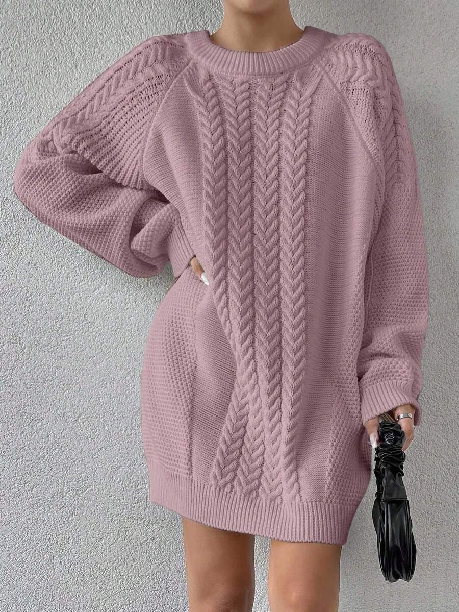 EURMUSE DZIANINOWA MINI SUKIENKA OVERSIZE PK01__M