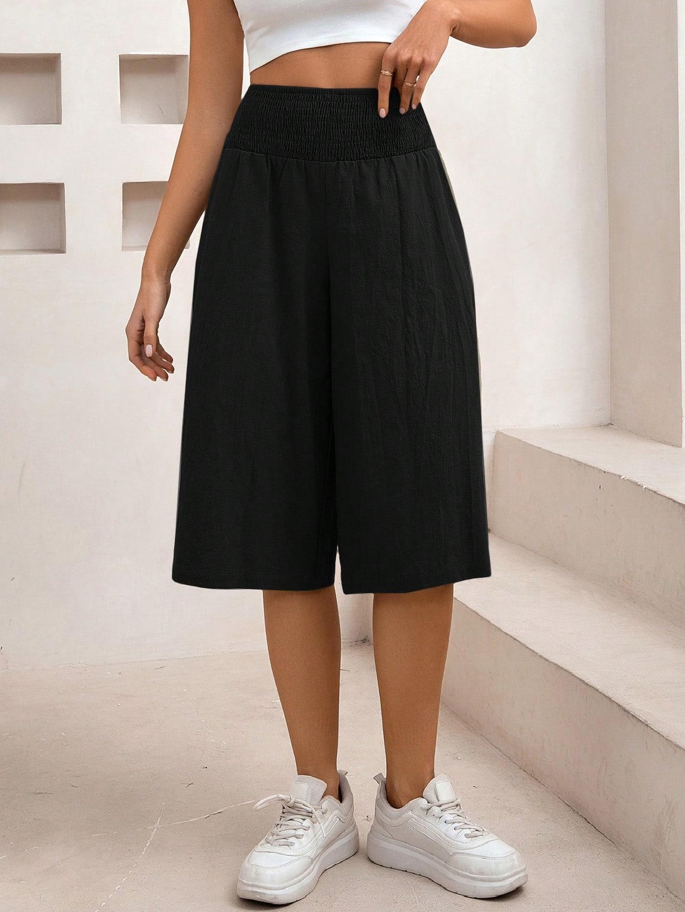 SHEIN CZARNE SPODENKI WYSOKI STAN S06__XS