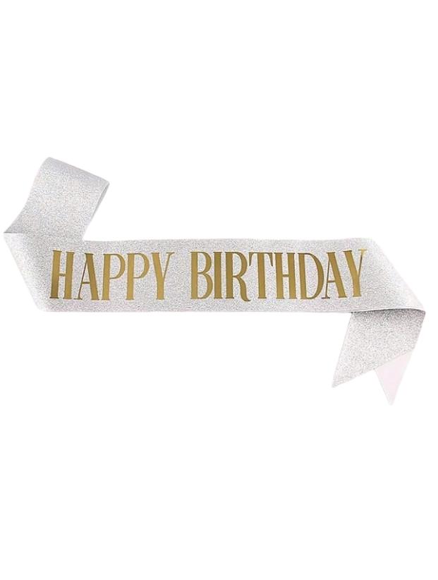 SHEIN SZARFA NAPIS HAPPY BIRTHDAY S07__