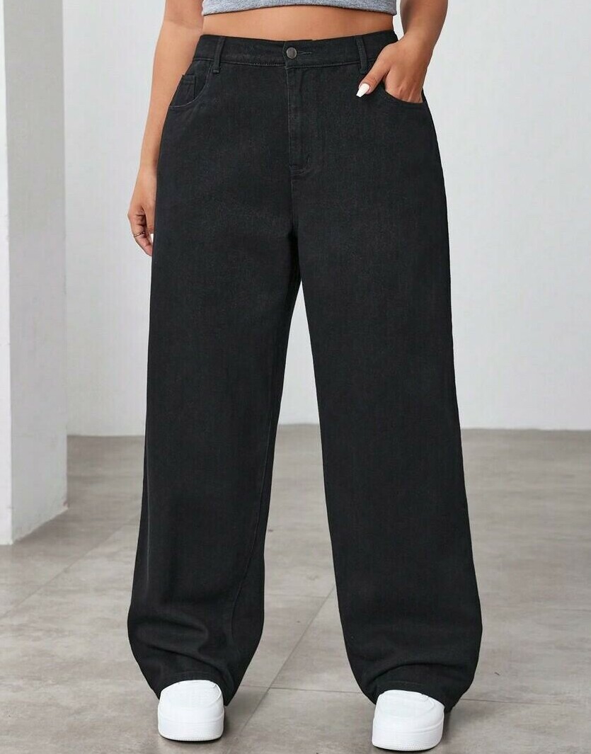 SHEIN CZARNE JEANSY WYSOKI STAN S06__46