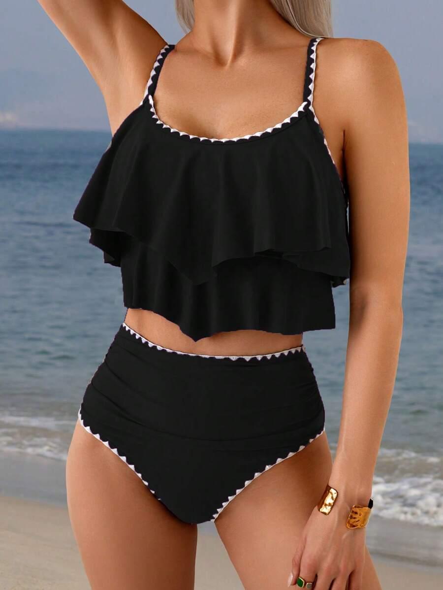 SHEIN DWUCZĘŚCIOWY STRÓJ KĄPIELOWY S09__L