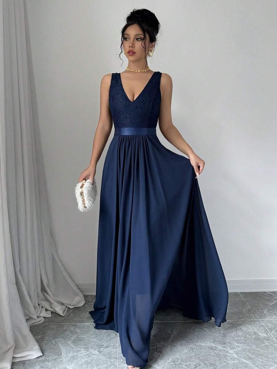 SELIANNE GRANATOWA MAXI SUKIENKA S06__XXL