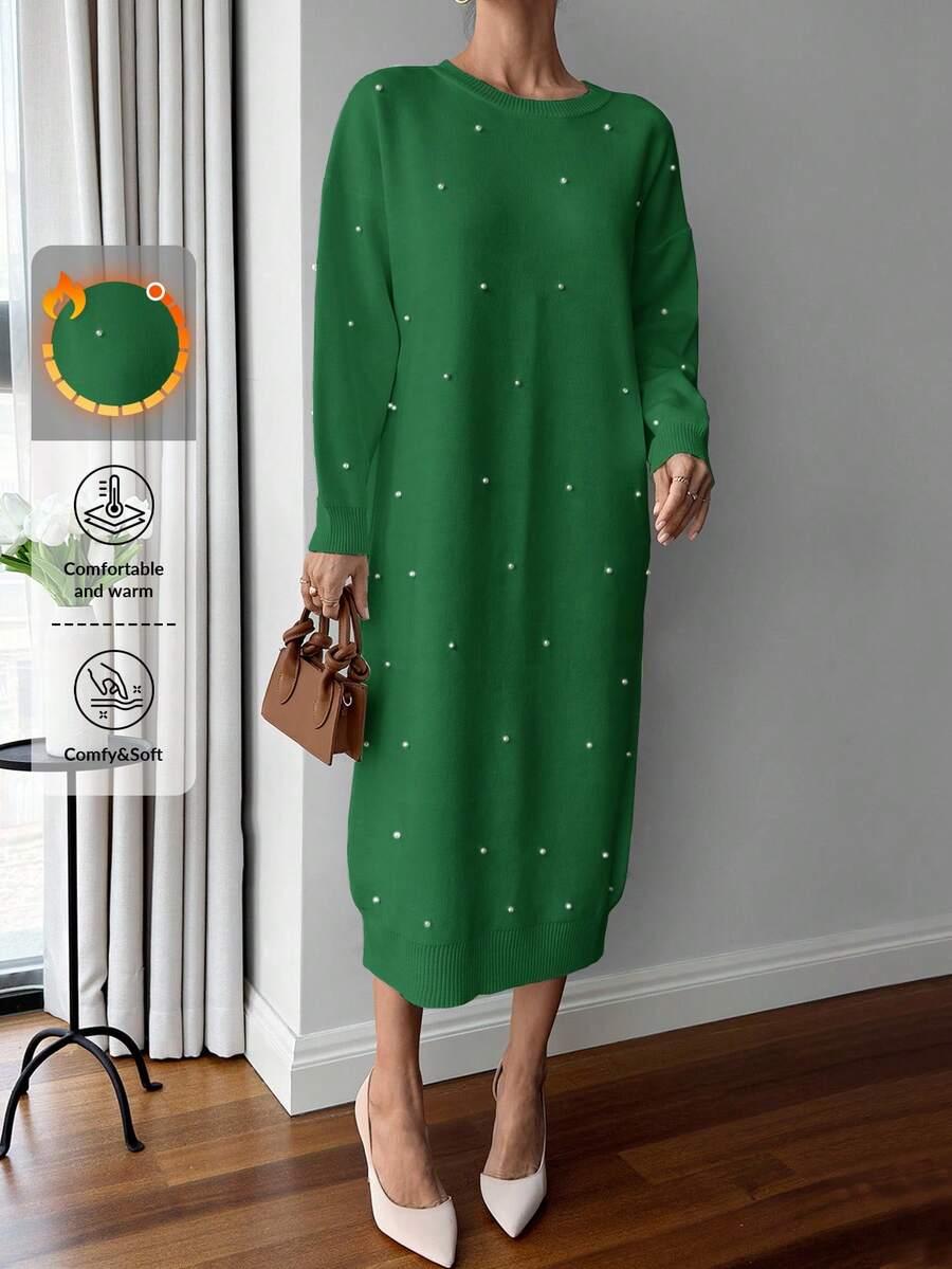 SHEIN ZIELONA MIDI SUKIENKA