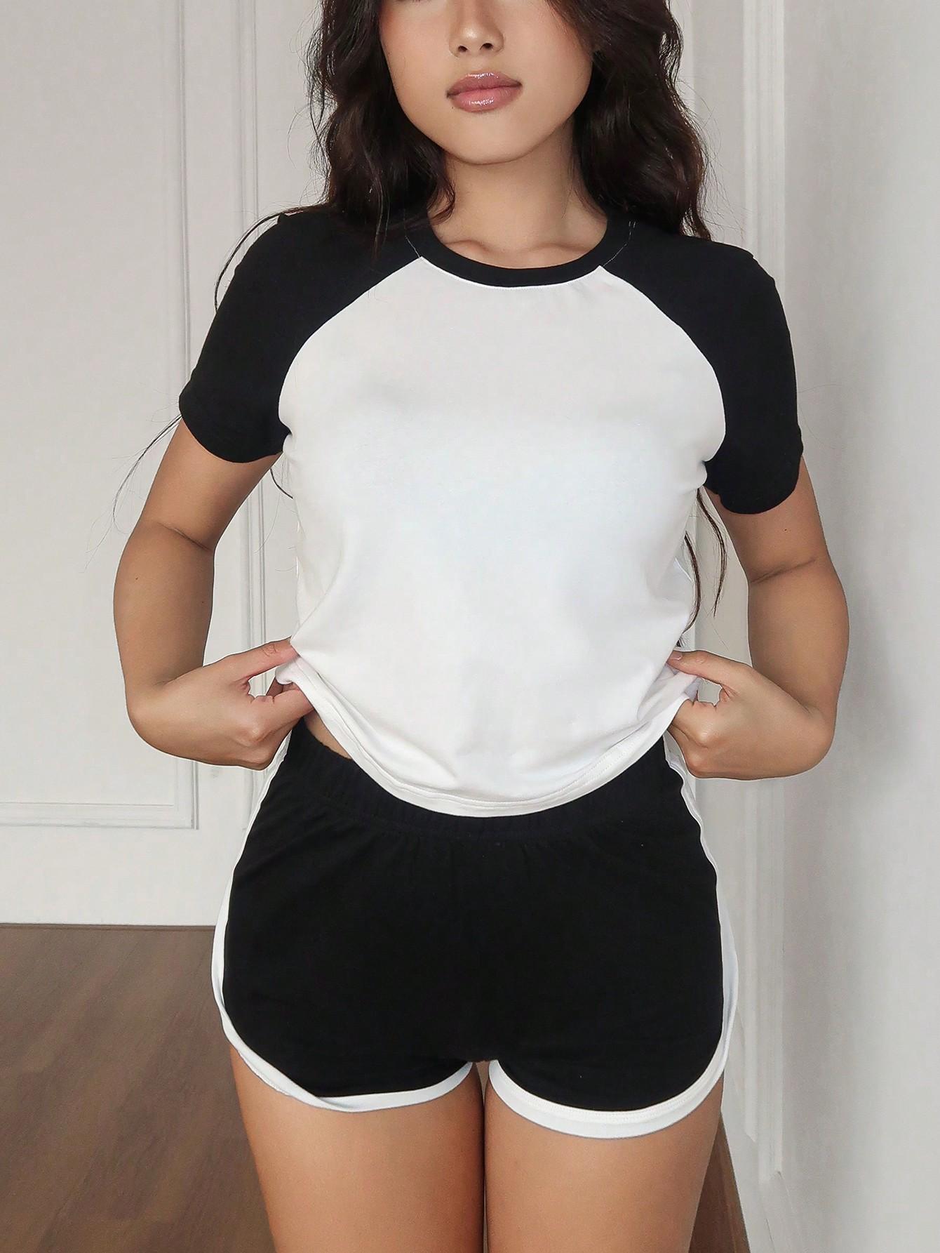 SHEIN BLUZKA SPODENKI KOMPLET S06__M/L