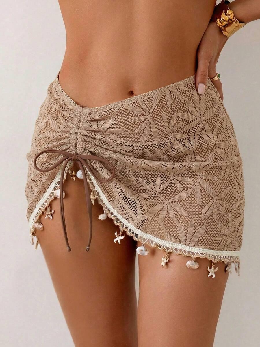 SHEIN SPÓDNICA PLAŻOWA SIATECZKA S09__L