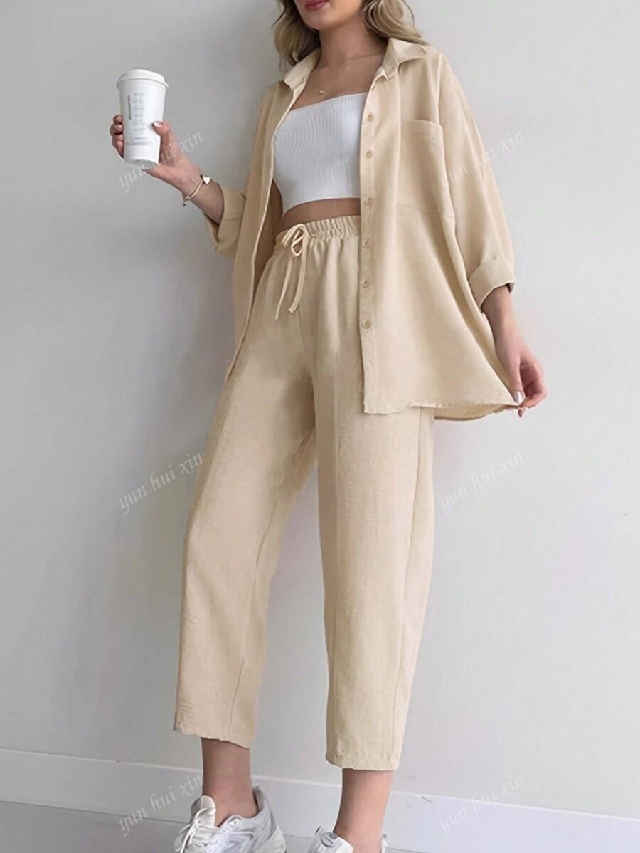 SHEIN KOSZULA SPODNIE KOMPLET S06__L