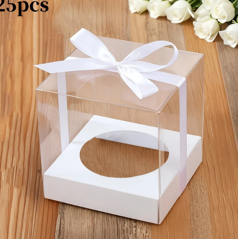 SHEIN SKŁADANE PLASTIKOWE PUDEŁKO PREZENTOWE 25SZT S07__9X9X9CM
