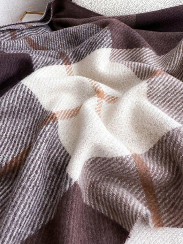 SHEIN SZALIK WZÓR KRATA W01__60X210CM
