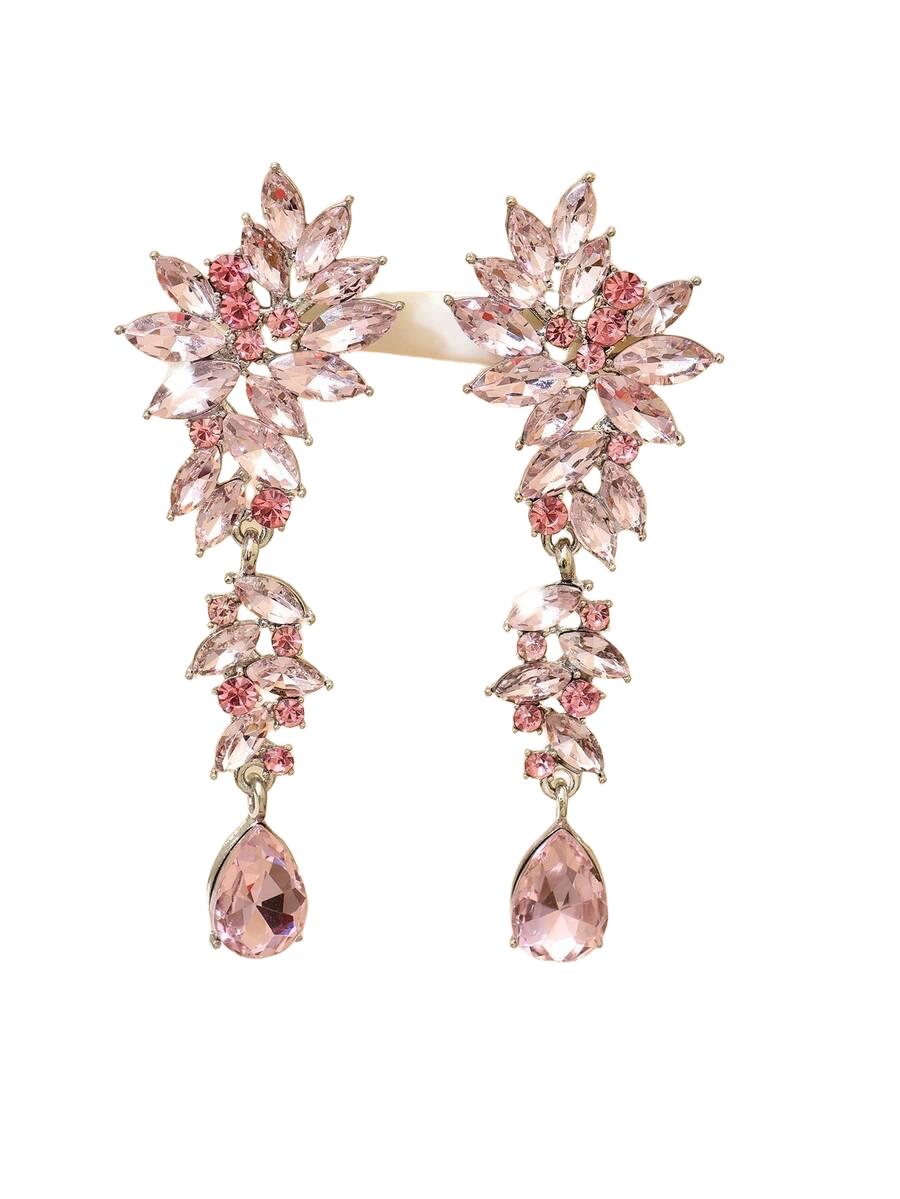 SHEIN RÓŻOWE WISZĄCE KOLCZYKI S07__2,5X8,2CM