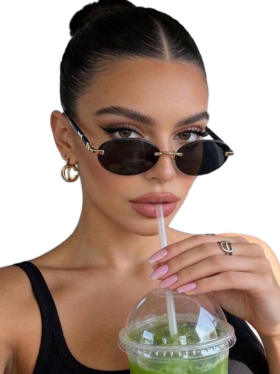 SHEIN CZARNE OKULARY PRZECIWSŁONECZNE S07