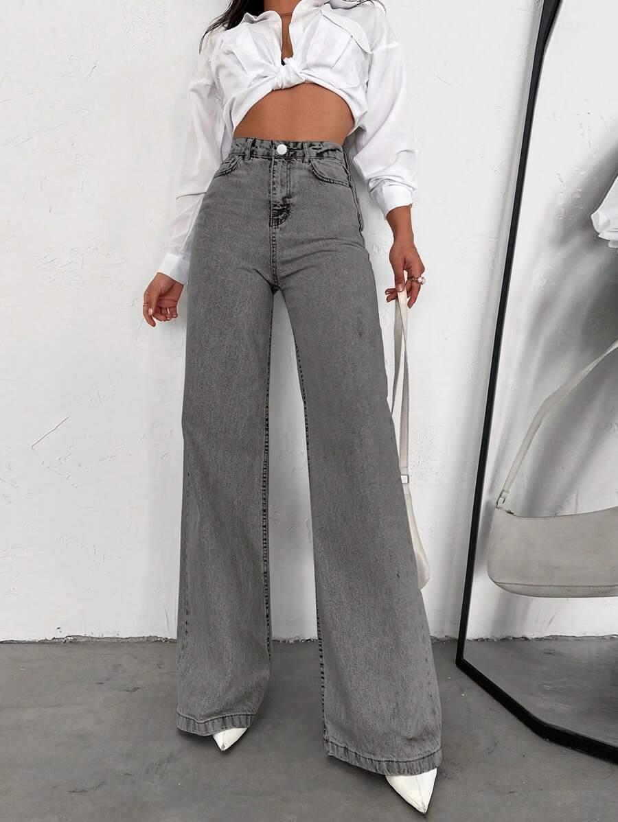 SHEIN SZARE SPODNIE JEANS S06__M