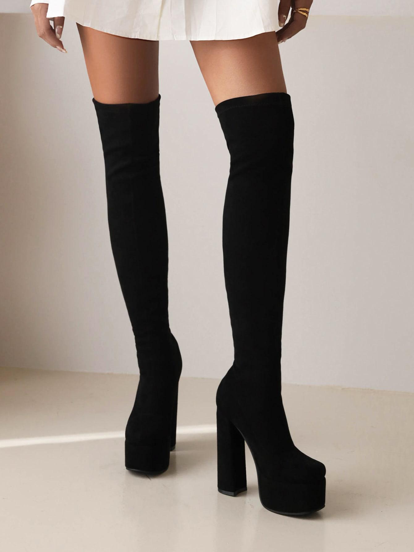 SHEIN CZARNE KOZAKI WSUWANE W01__39,5