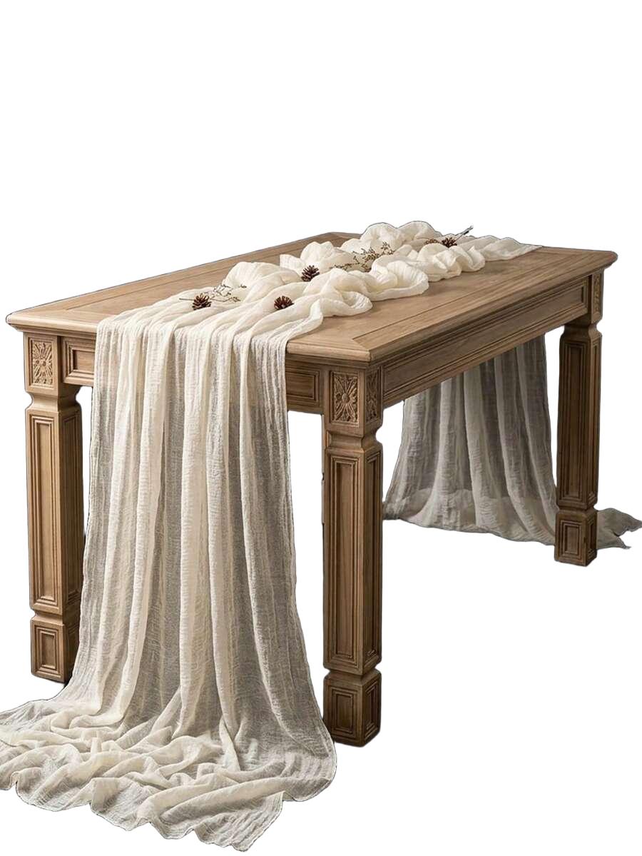 SHEIN BEŻOWY BIEŻNIK OZDOBNY NA STÓŁ S07__82X180CM