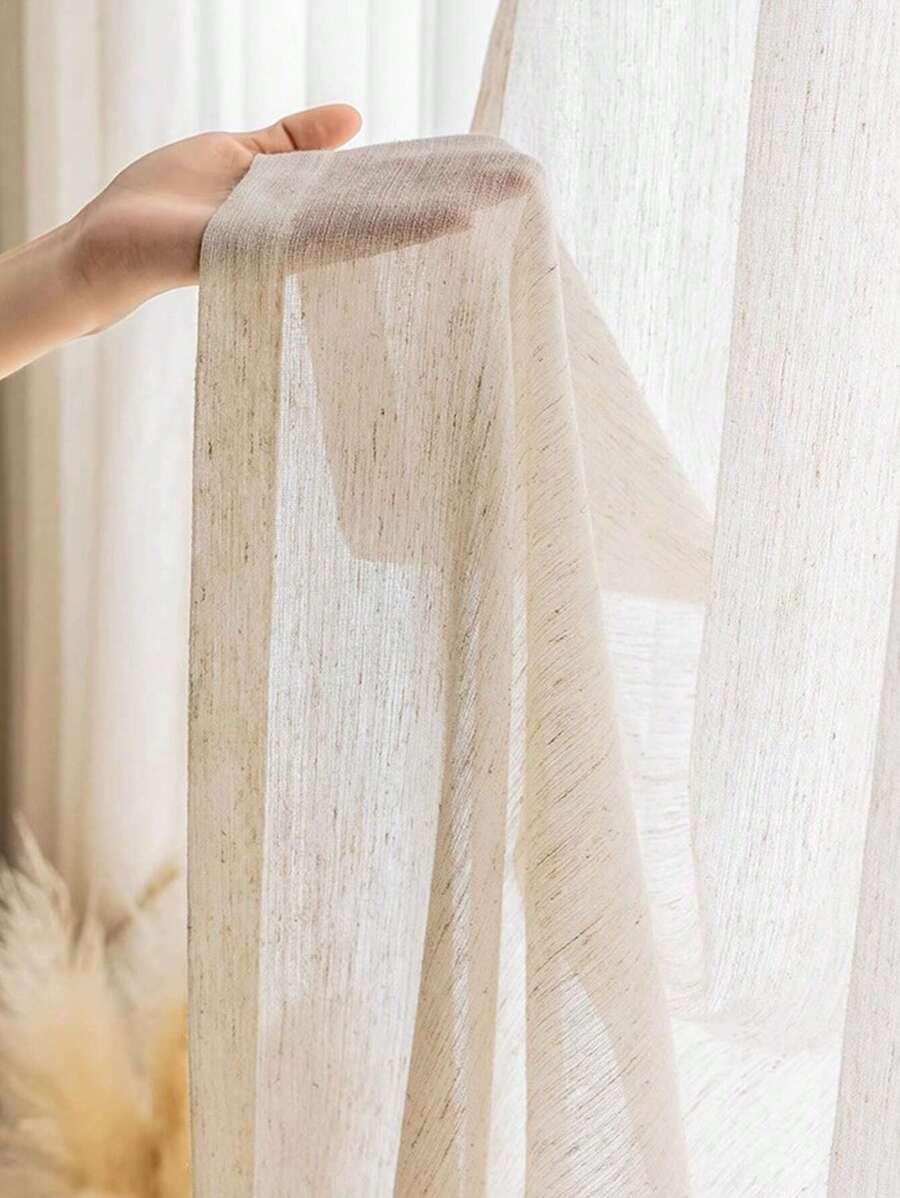 SHEIN BEŻOWA FIRANA GOTOWA 1SZT. S07__150X250CM
