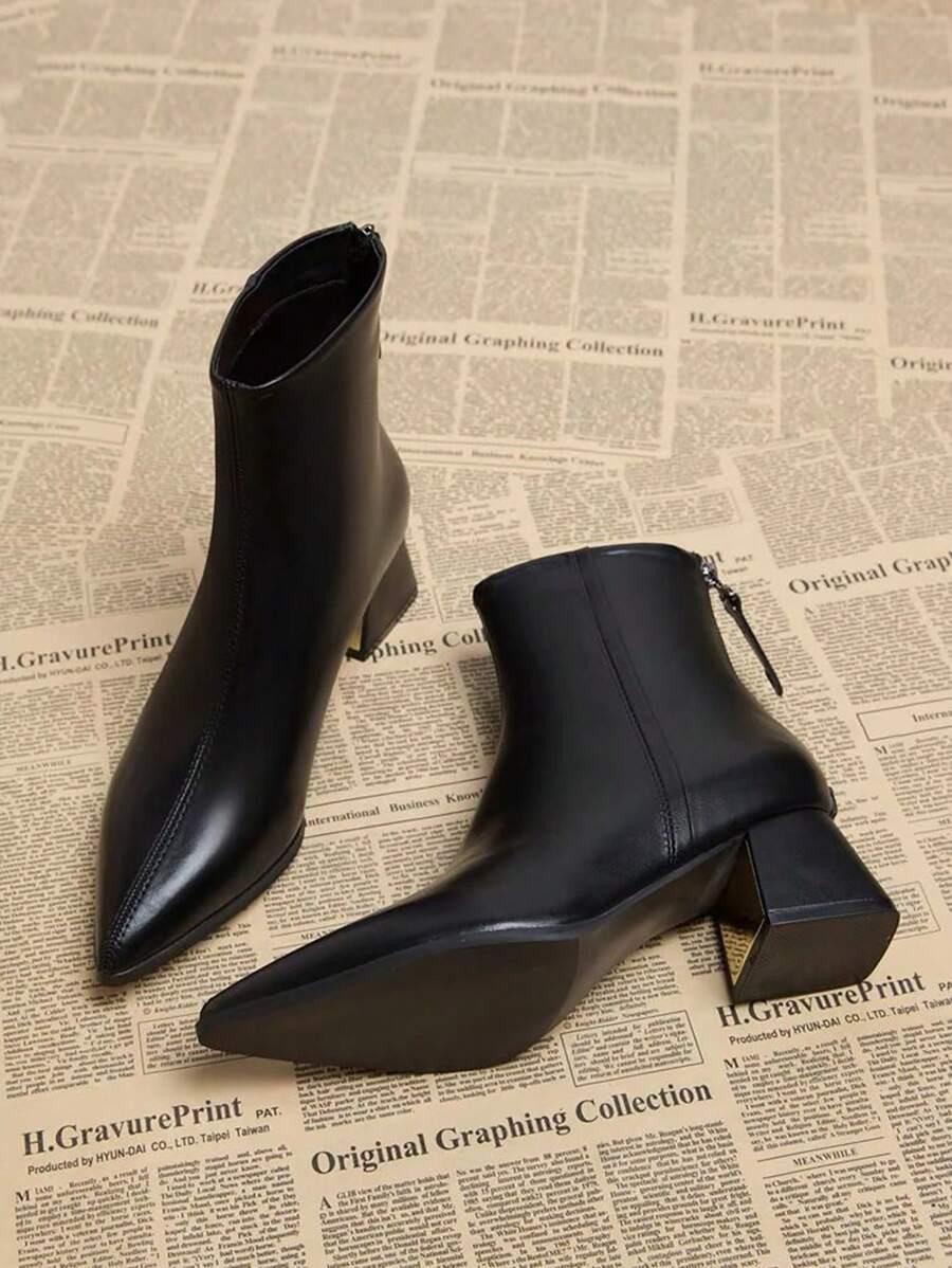 SHEIN CZARNE BOTKI NA OBCASIE W01__37,5