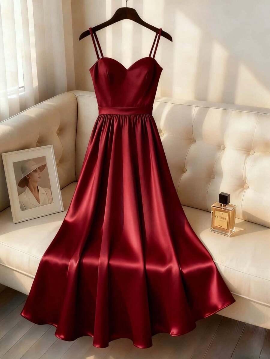 SHEIN CZERWONA MAXI SUKIENKA S06__M