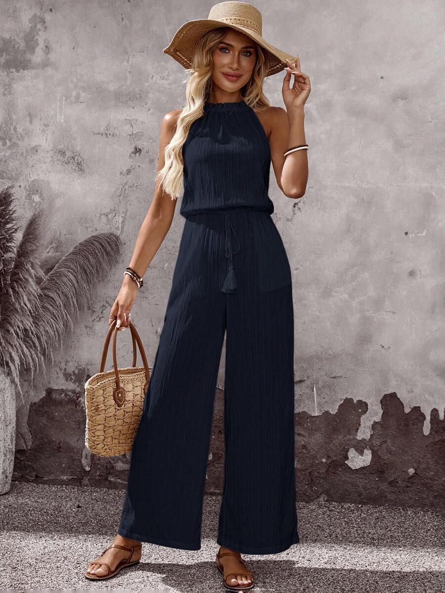 EMERY ROSE GRANATOWY KOMBINEZON CASUAL S06__S
