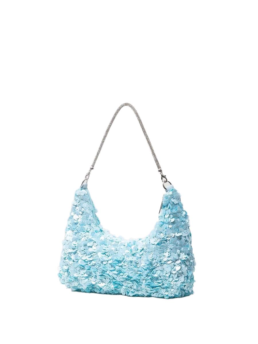 SHEIN NIEBIESKA TOREBKA CEKINY S07__26X13