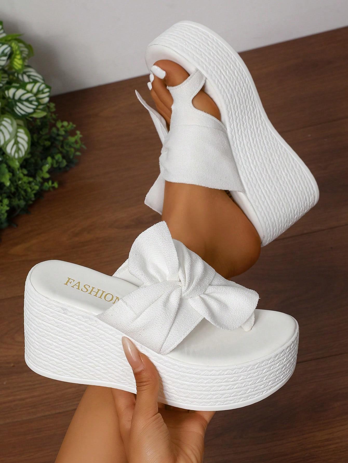 SHEIN BIAŁE KLAPKI PLATFORMA S06__39