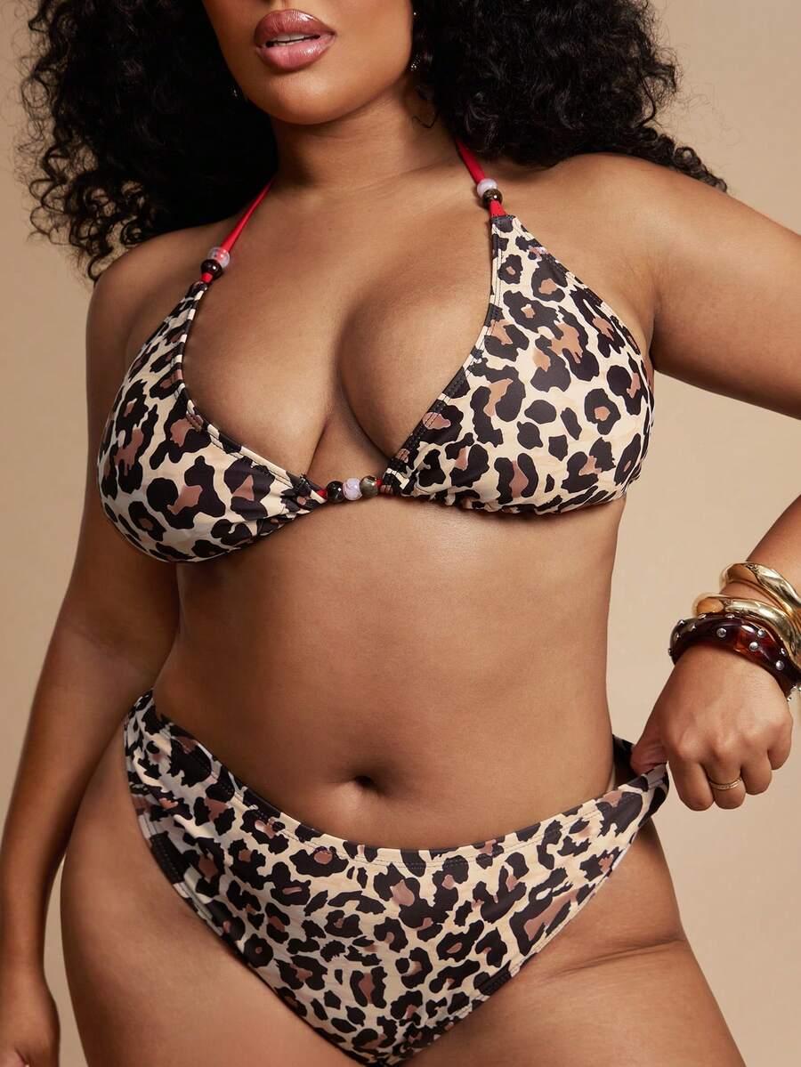 SHEIN GÓRA OD BIKINI ANIMAL PRINT S09__XXL