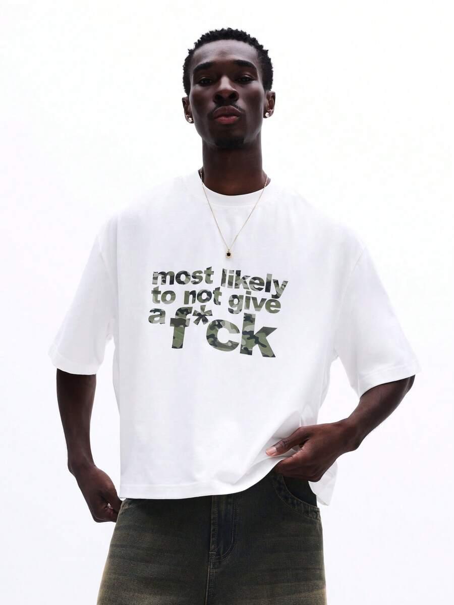 SUMWON BIAŁY T-SHIRT NADRUK S06__XS