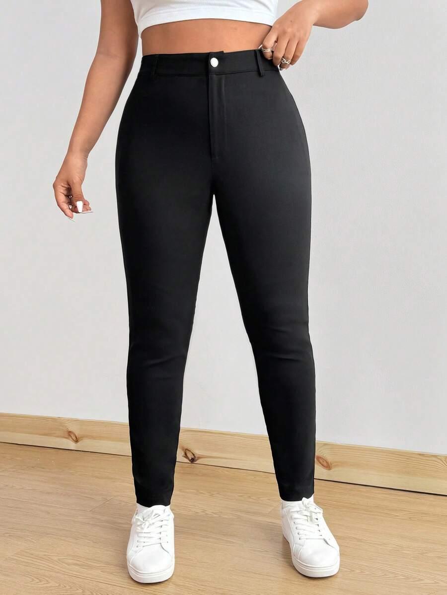 SHEIN CZARNE SPODNIE RURKI S06__46