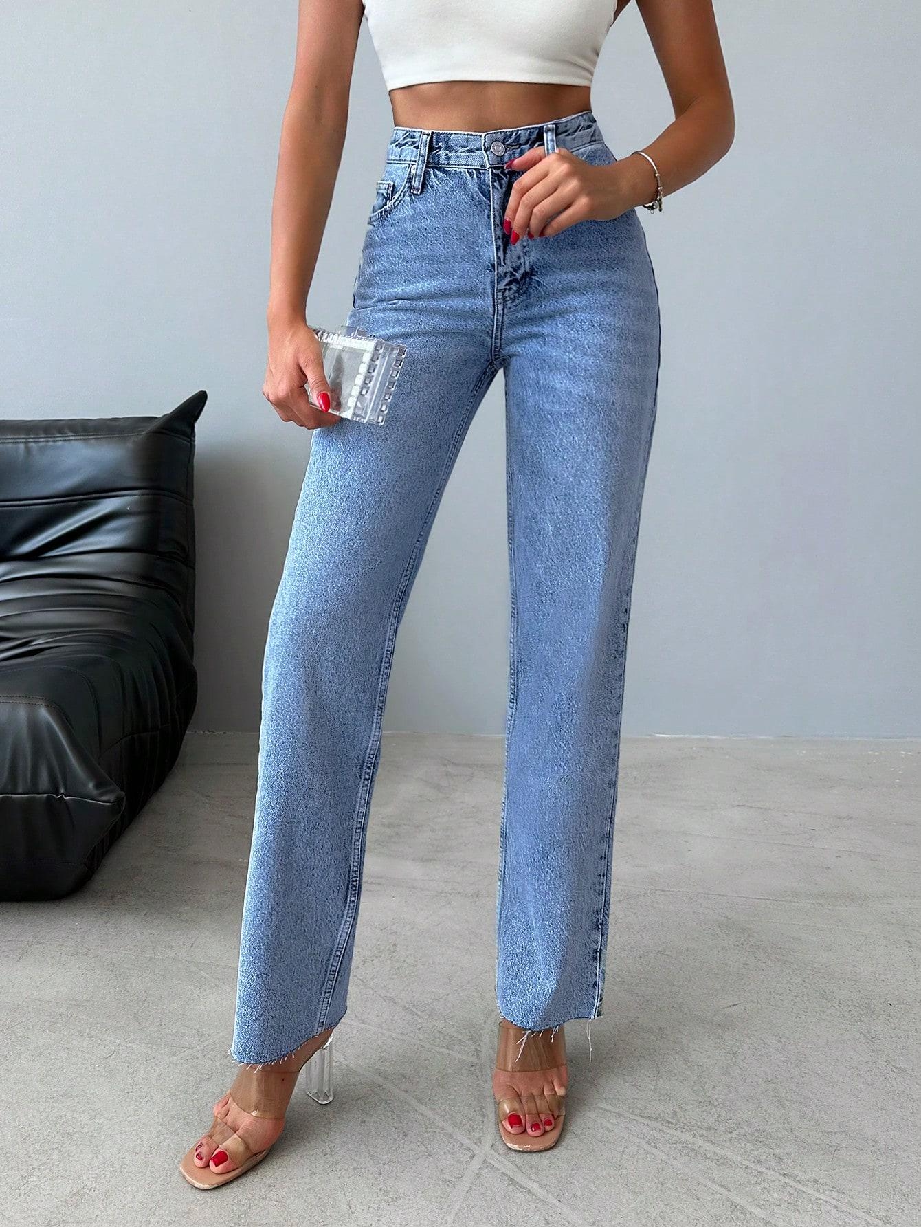 SHEIN NIEBIESKIE SPODNIE JEANS S06__S