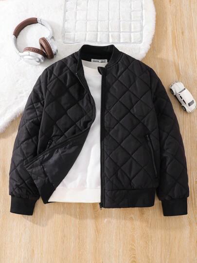 SHEIN CZARNA PIKOWANA KURTKA W01__134/140